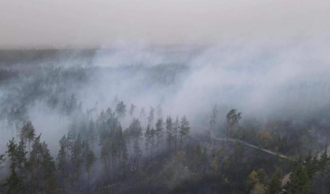 Пожежі на Старобільщині локалізовані Пожежі на Старобільщині локалізовані
