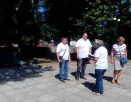 Виїзна нарада з питання проведення благоустрою територій до Дня Прапору та Дня незалежності України 