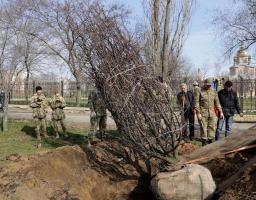 У День Національної гвардії закладено Сквер Слави захисників України (за даними сайту Луганської обласної державної адміністрації) 