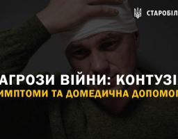 Загрози війни: Контузія. Симптоми та домедична допомога.