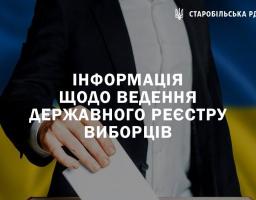 Інформація щодо ведення Державного реєстру виборців