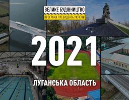 Луганщина – в трійці лідерів загальнонаціонального рейтингу Програми Президента України «Велике Будівництво» за підсумками 2021 року.