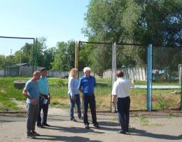 Виїзна нарада керівництва району з представниками стадіону "Колос"