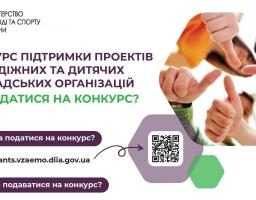 Оголошено конкурс з визначення проектів від молодіжних та дитячих громадських організацій