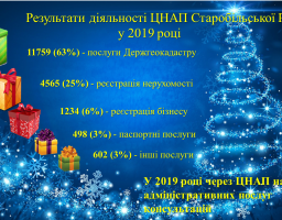 Результати діяльності центру надання адміністративних послуг у 2019 році