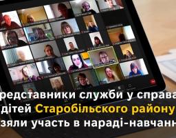 6 квітня Служби у справах дітей Старобільського району взяли участь у нараді-навчанні