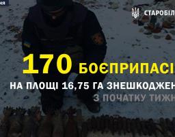 Рубрика "Цифра тижня". За тиждень піротехніки ДСНС Луганщини знешкодили 170 боєприпасів
