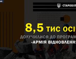 Рубрика "Цифра тижня". «Армія відновлення»: близько 8,5 тис. безробітних отримали 56 млн грн від держави
